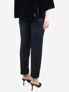 Jil Sander Blue straight-leg wool trousers - size UK 8