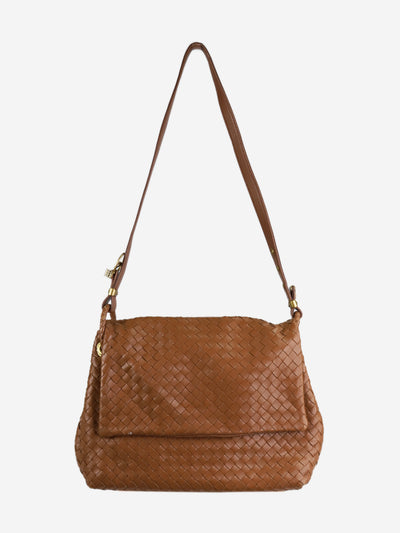 Brown Intrecciato leather shoulder bag Shoulder bags Bottega Veneta 
