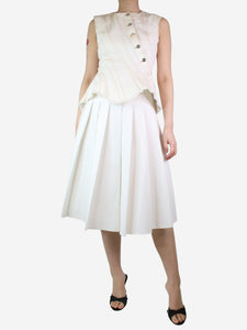 Miu Miu White pleated skirt - size L