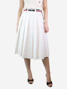 Miu Miu White pleated skirt - size L