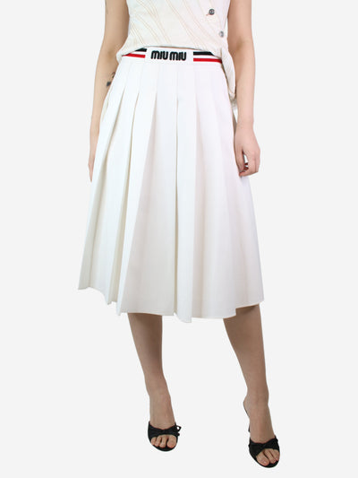 White pleated skirt - size L Skirts Miu Miu 