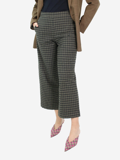 Grey check high-rise wide-leg trousers - size S Trousers rue blanche 