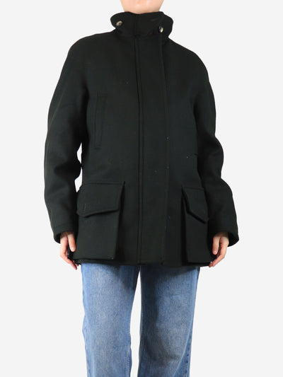 Dark green mid-length wool coat - size UK 12 Coats & Jackets Holland & Holland