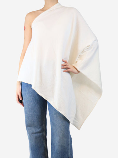 Cream cashmere poncho - One size Knitwear Crimson