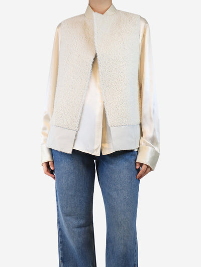 White shearling gilet - size S Coats & Jackets Bamford