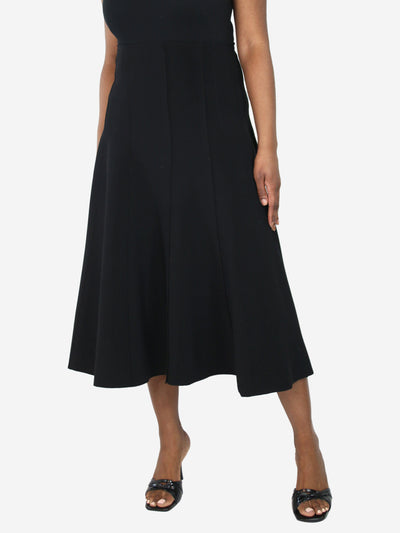 Black panelled A-line midi skirt - size L Skirts Norma Kamali 