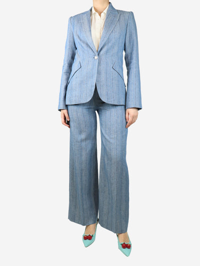 Blue pin-stripe two-piece suit set - size UK 8 Sets L'Agence