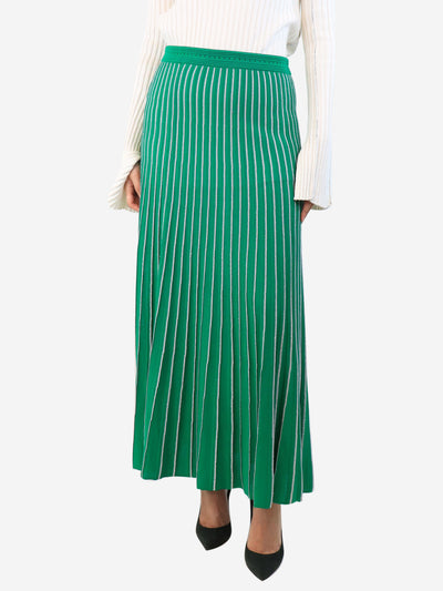 Green lurex pleated skirt - size UK 10 Skirts Sandro