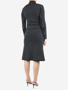 Balenciaga Black high-neck polka dot top and skirt set - size S