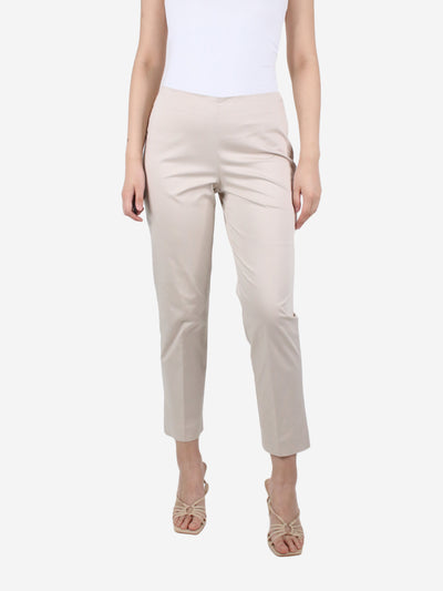 Neutral pleated trousers - size UK 12 Trousers Brunello Cucinelli 
