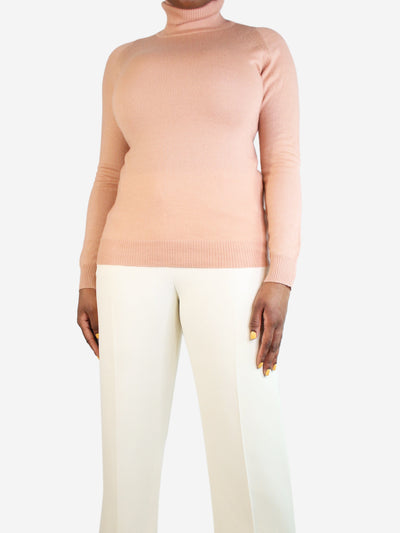 Light pink cashmere roll-neck jumper - size M Knitwear By Marie 