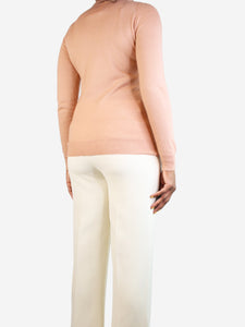 By Marie Light pink cashmere roll-neck jumper - size M