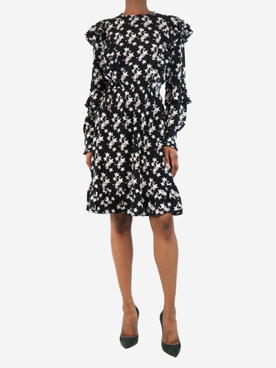 Anine Bing Black and white ruffled star print midi dress - size XS Dresses Anine Bing