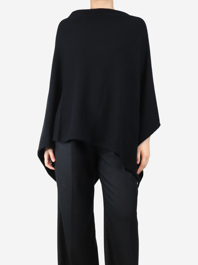 Black cashmere poncho - One size Knitwear Crimson
