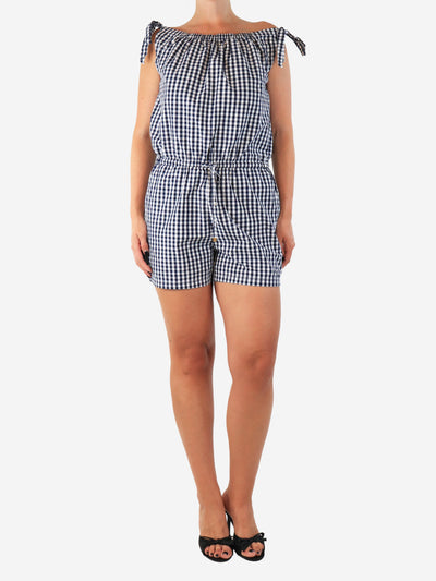 Blue and white gingham playsuit - size M Jumpsuits Tory Burch
