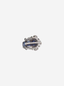 Chanel Blue bejewelled ring - size 9
