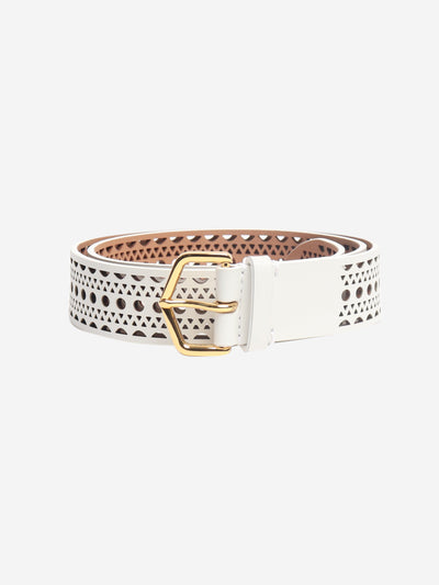 White laser cut belt Belts Alaia