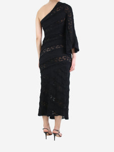 Charo Ruiz Black one-shoulder lace dress - size L