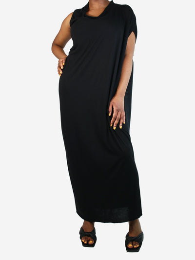 Black one-shoulder maxi dress - size UK 14 Dresses Rick Owens 