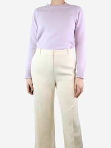 Victoria Beckham Lilac crewneck jumper - size UK 8