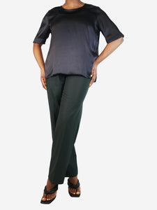 Ahlvar Gallery Black silk blouse - size L