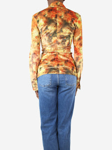 Nanushka Multicolour velvet printed shirt - size XS