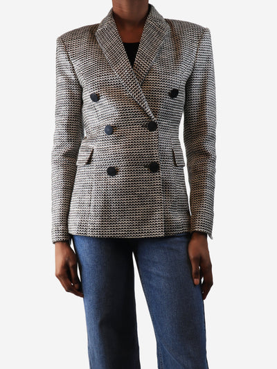Black textured double-breasted blazer - size UK 6 Coats & Jackets By Malene Birger