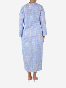 Bolam Blue printed v-neckline maxi dress - size M
