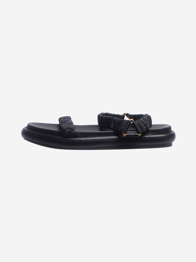 Black leather elasticated-strap sandals - size EU 40 Flat Sandals Khaite