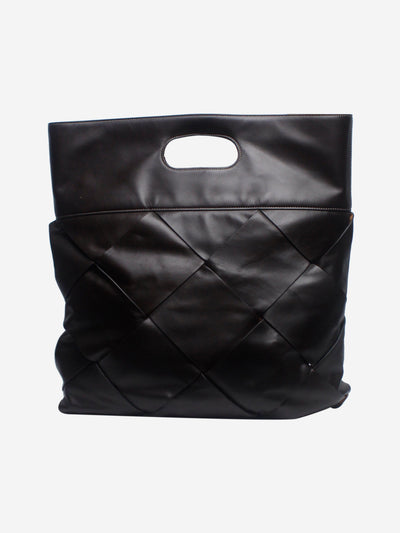 Black maxi Intrecciato slip tote bag Top Handle Bags Bottega Veneta