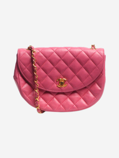Pink vintage 1986 lambskin leather half moon cross-body bag Cross-body bags Chanel