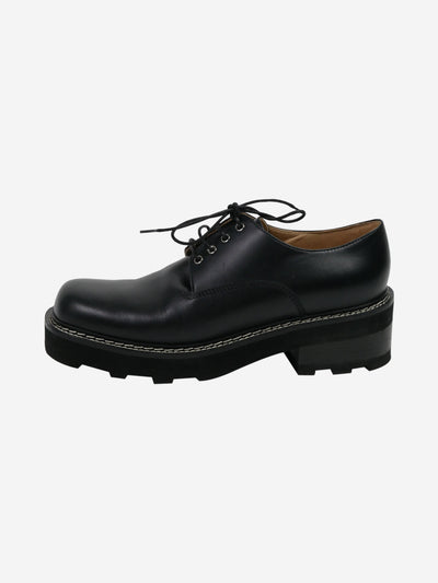 Black Tara Derby leather platform shoes - size EU 40 Flat Shoes Gabriela Hearst 