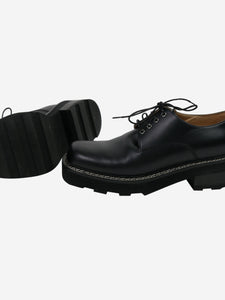 Gabriela Hearst Black Tara Derby leather platform shoes - size EU 40