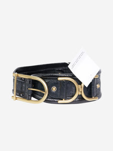Stella McCartney Black belt with gold hardware