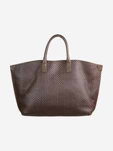 Akris Brown Ai messenger leather bag
