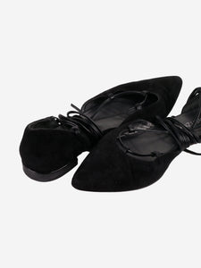 Stuart Weitzman Black suede flat shoes - size EU 36.5