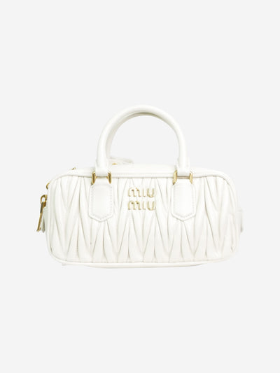 Cream Bauletto Matelasse top handle bag Top Handle Bags Miu Miu 