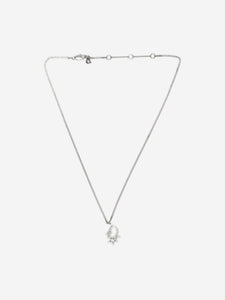Christian Dior Silver star logo necklace