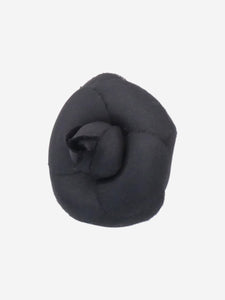 Chanel Black floral brooch