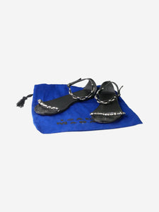 Isabel Marant Black beaded flat sandals - size EU 38