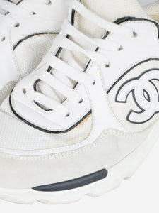 Chanel Neutral lace up branded trainers - size EU 37.5