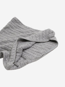 Fabiana Filippi Light grey cable-knit cashmere cushion cover