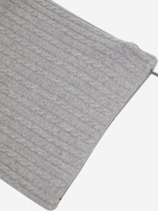 Fabiana Filippi Light grey cable-knit cashmere cushion cover