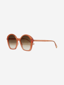Chloe Chloe Orange orange sunglasses with braided temples - size