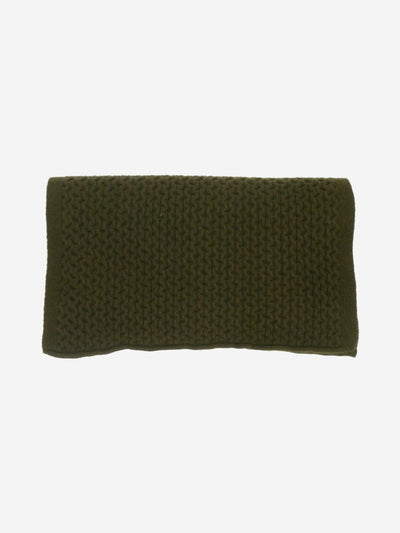 Green knitted wool scarf Scarves Theory