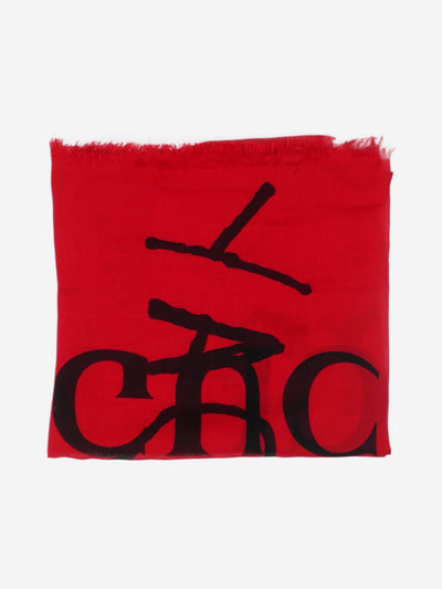 Red logo print scarf Scarves Gucci