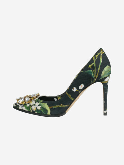 Black floral embellished pumps - size EU 37 Heels Dolce & Gabbana 