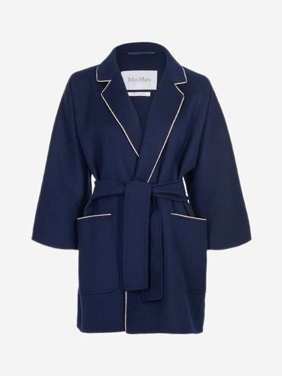 Navy blue shawl coat - size UK 6 Coats & Jackets Max Mara