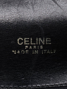 Celine Black flap horse buckle bag