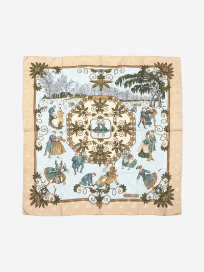 Light blue Carré 90 Joies d’Hiver silk scarf Scarves Hermes